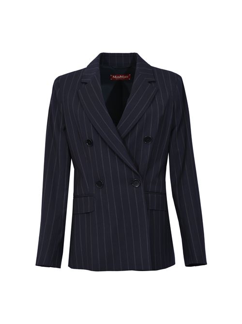 Blazer doppiopetto MSTONAGRO in lana gessata MAX MARA STUDIO | 2616041041600001